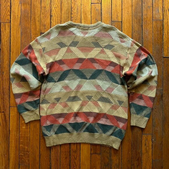 St. Michael by Marks & Spencer UK Knit Crew Neck Sweater‎ Men Med Yellow Green - Picture 7 of 8